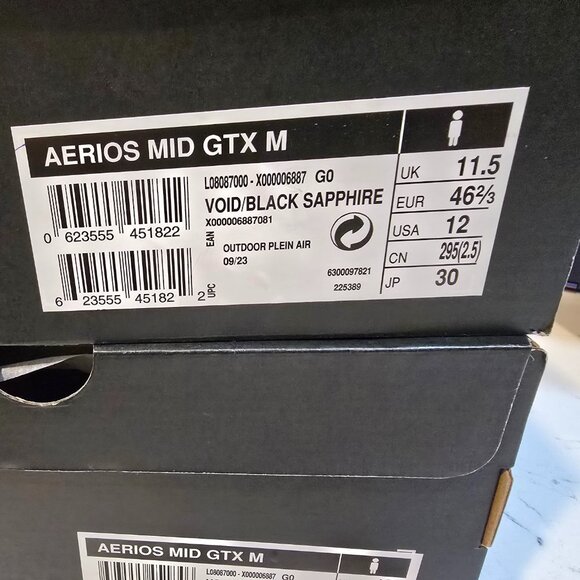 Arc'teryx Aerios MID GTX Boots Void/Sapphire X000006887 MENS SIZE 12 NEW - Picture 11 of 16